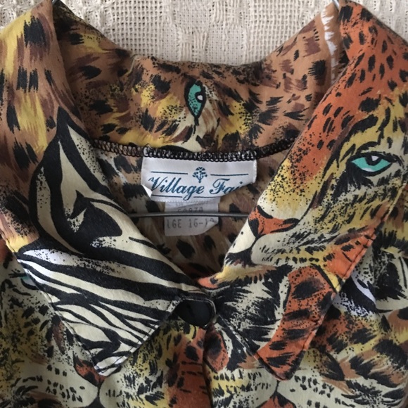 Vintage Women’s Button Down “Safari” Shirt Size L - Picture 5 of 7
